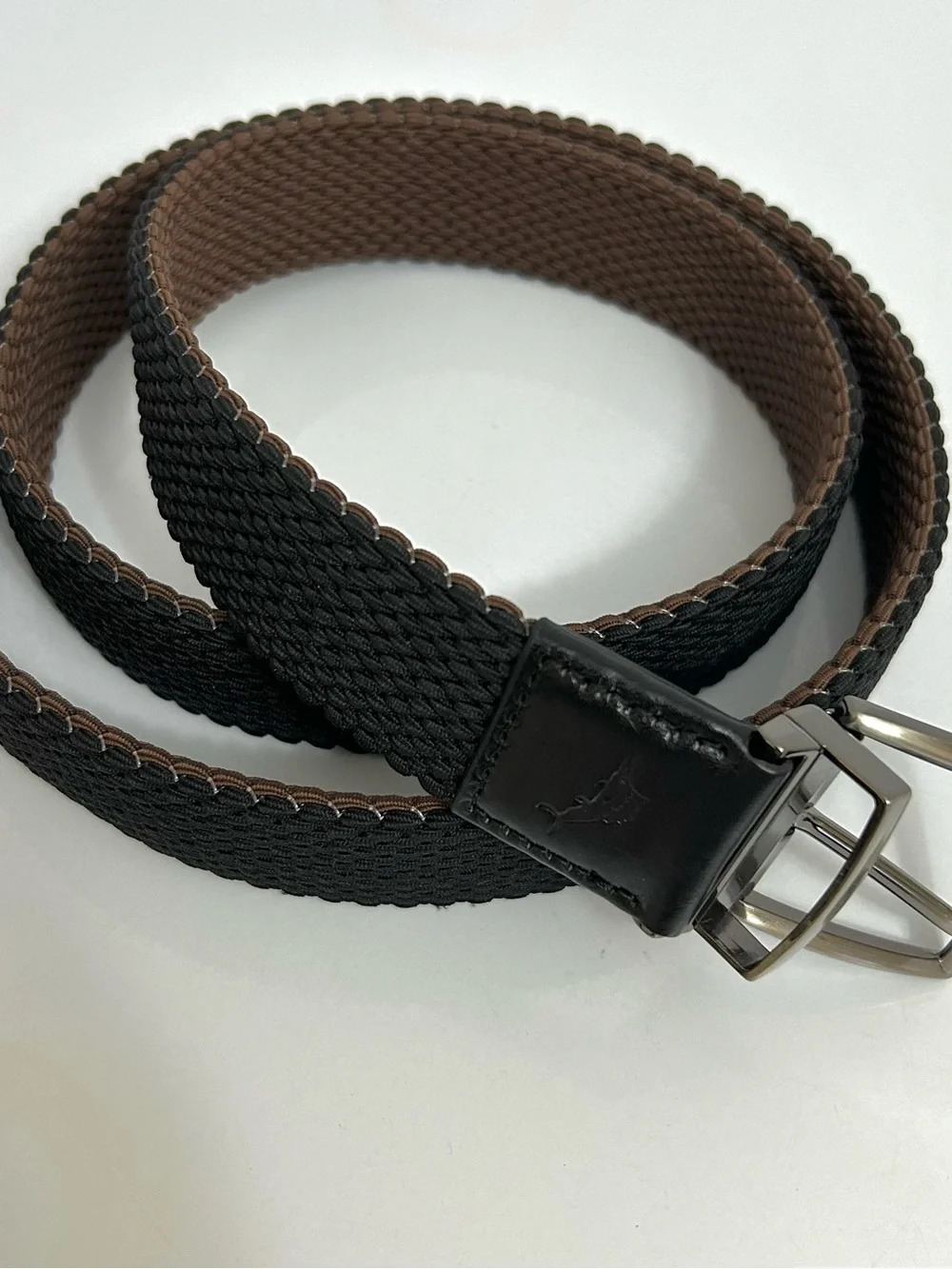 Tommy Bahama Woven Stretch Belt Reversible Black/ Brown Golf Men’s L/XL - 38/42